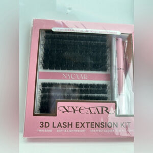 NEW NYCAAR 3D Lash Extension Kit Lash Bond Tweezers & Remover